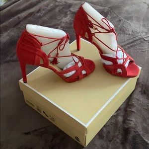 Michael Kors - Red suede lace pumps (NEW)